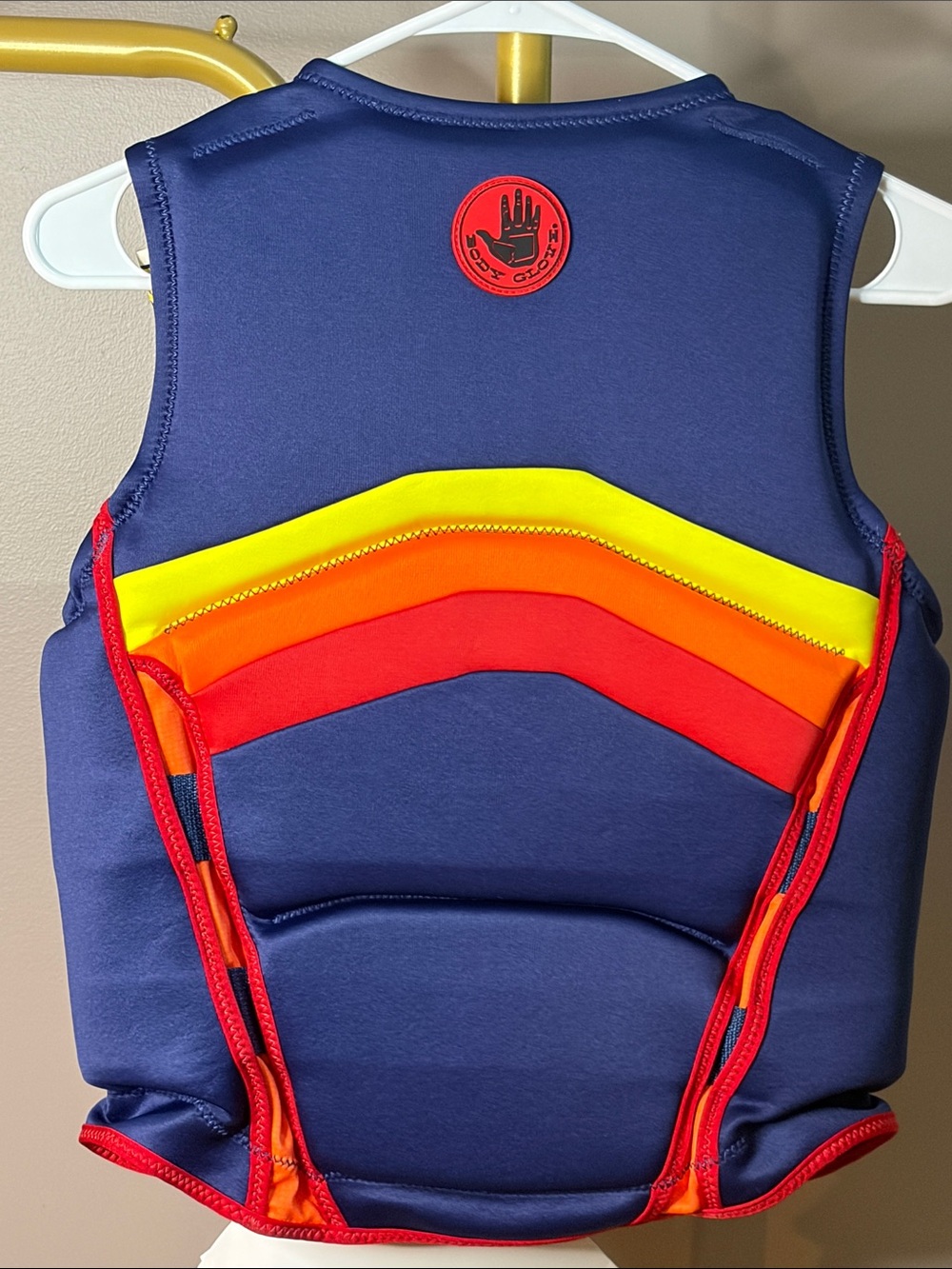 Body Glove- Kids Overboard Neoprene Life Vest - Navy with Yellow & Red Accents - Picture 14 of 16